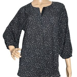 Papermoon black with dots blouse, medium